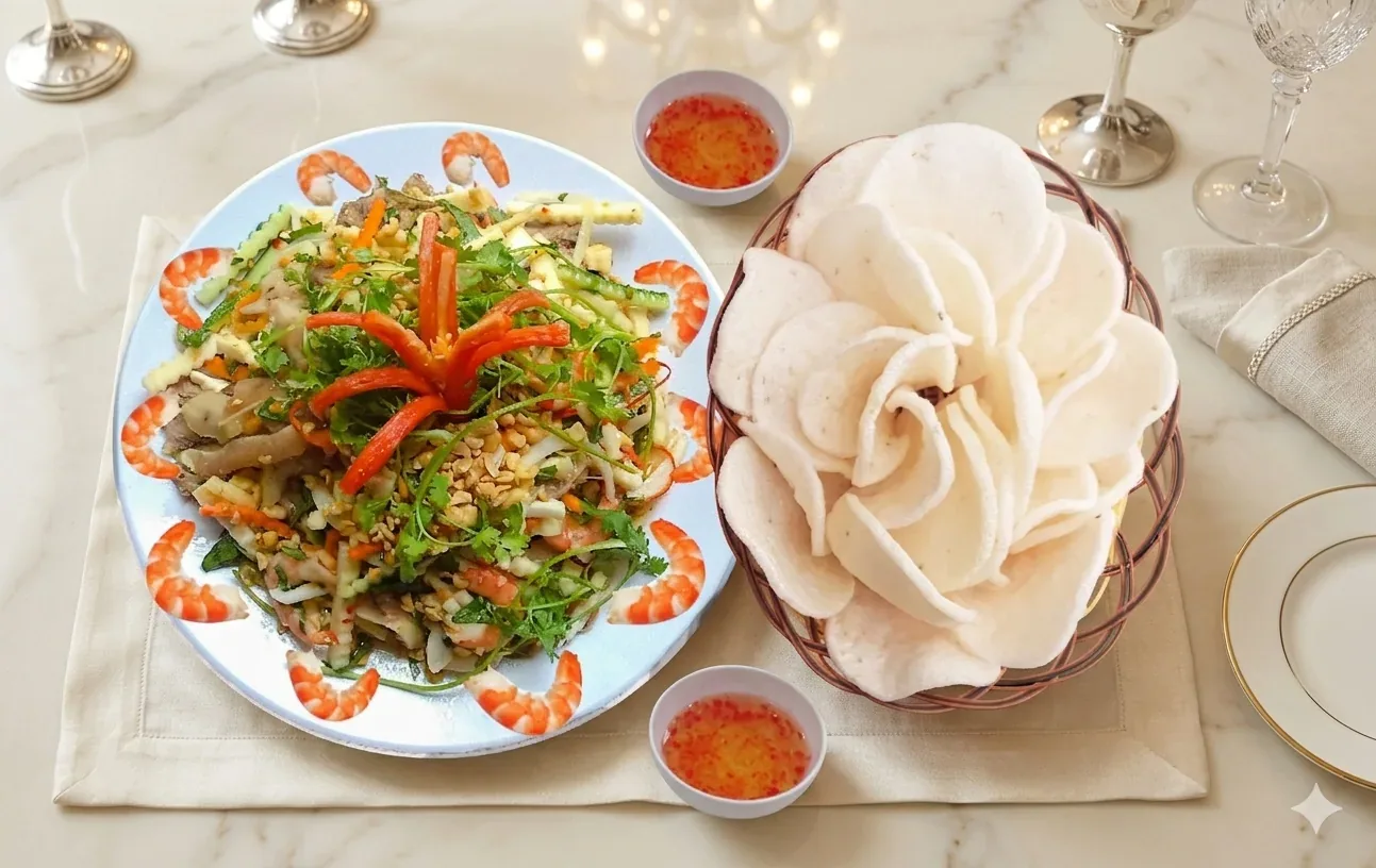 Gỏi hoa dừa tôm thịt